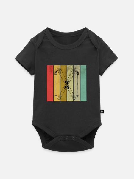Ski - Baby Premium Kurzarmbody - Schwarz