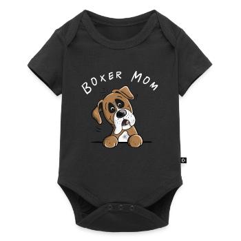 German boxer mom dogs gift for mum - Baby Premium short-sleeve bodysuit - black - Front
