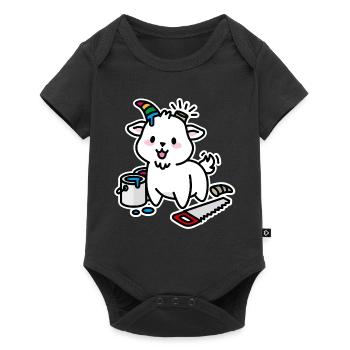 Unicorn DIY Kawaii Cute Capricorn funny Goat - Baby Premium short-sleeve bodysuit - black - Front