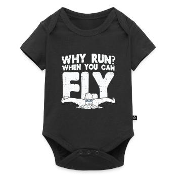 Schwimmen Schwimmer Geschenk - Baby Premium Kurzarmbody - Schwarz - Vorne