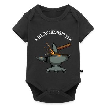 Étincelles et enclume de la forge - Body à manches courtes Premium Bébé - noir - Devant