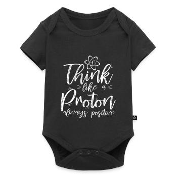 Pensez comme un proton – toujours positif - Body à manches courtes Premium Bébé - noir - Devant