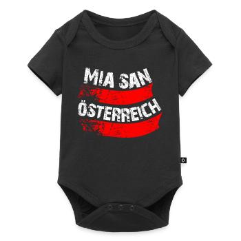 Mia san wir sind Österreich - Baby Premium Kurzarmbody - Schwarz - Vorne
