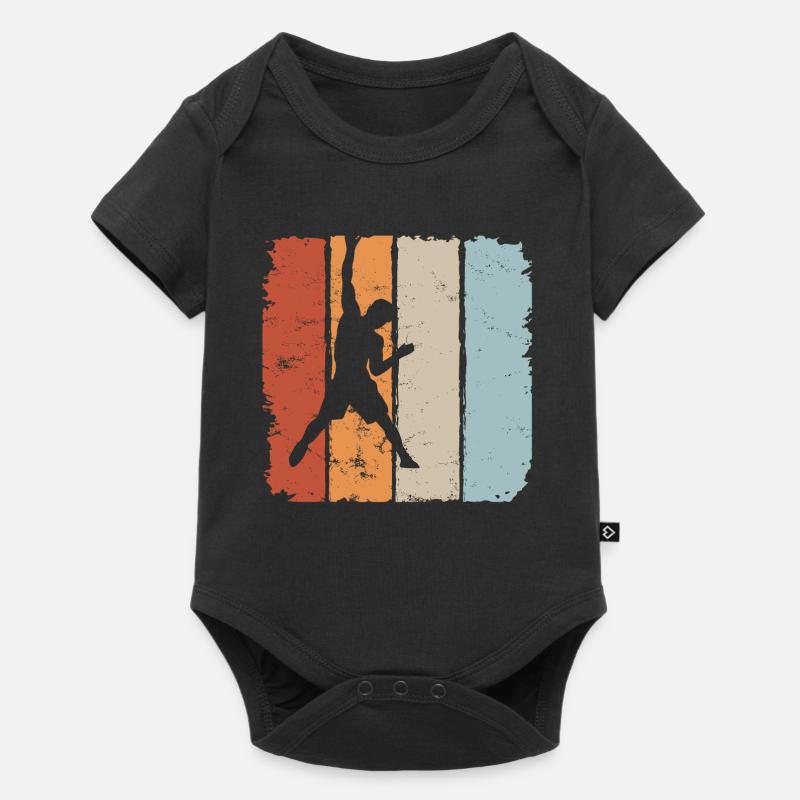 Klettern climbing Kletterer Bergsteigen Gipfel - Baby Premium Kurzarmbody - Schwarz