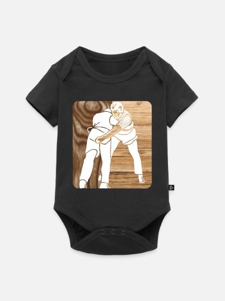 Hosenlupf Scgwingen Schwinger sind aus hartem Holz - Baby Premium Kurzarmbody - Schwarz