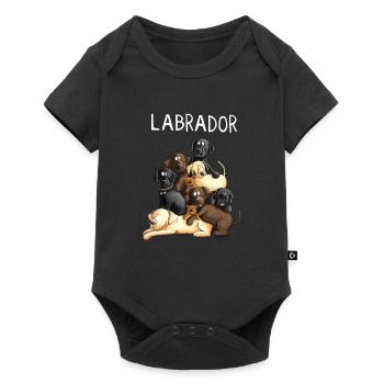 Drôle de labrador de chiens i retriever chiens - Body à manches courtes Premium Bébé - noir - Devant