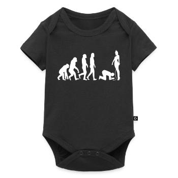 Evolution man - Baby Premium short-sleeve bodysuit - black - Front