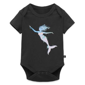 sirène ludique dans des couleurs pastel fraîches - Body à manches courtes Premium Bébé - noir - Devant