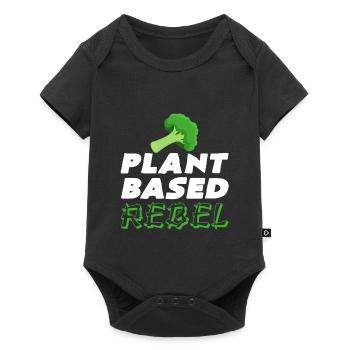 Plant Based Rebel - Baby Premium Kurzarmbody - Schwarz - Vorne