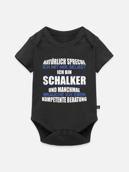 Schalker Beratung Geschenkidee - Baby Premium Kurzarmbody - Schwarz