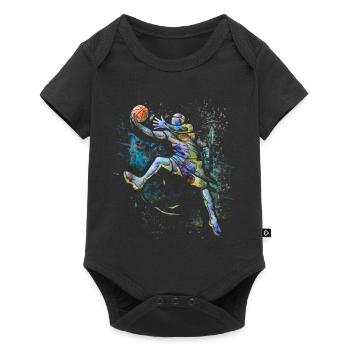 Joueurs de basket-ball - Basket-ball - BBall - Basket Ball - Body à manches courtes Premium Bébé - noir - Devant