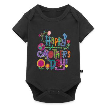 Happy Mother's Day Colorful design - Baby Premium short-sleeve bodysuit - black - Front