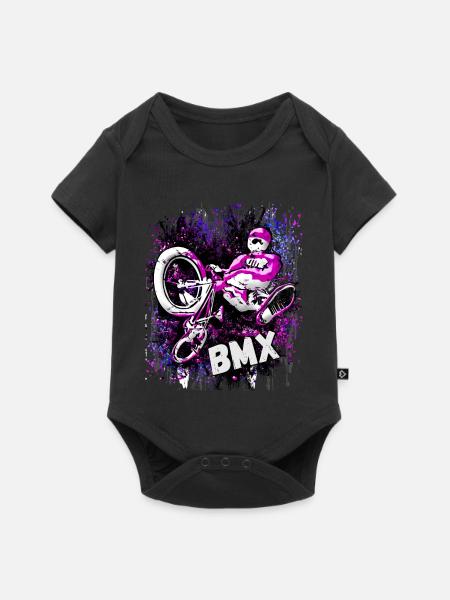 BMX / Bmx / bmx / Idée cadeau / Anniversaire - Body à manches courtes Premium Bébé - noir