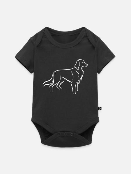 Setter stehend - Baby Premium Kurzarmbody - Schwarz
