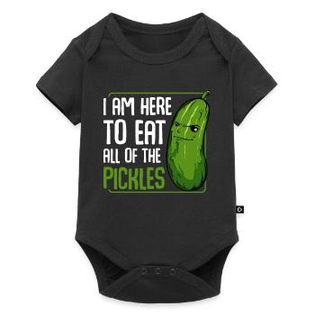 Gurkenheld Spruchbild - Baby Premium Kurzarmbody - Schwarz - Vorne