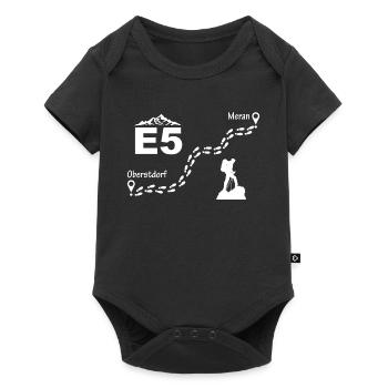 E5 Traversée des Alpes - Body à manches courtes Premium Bébé - noir - Devant