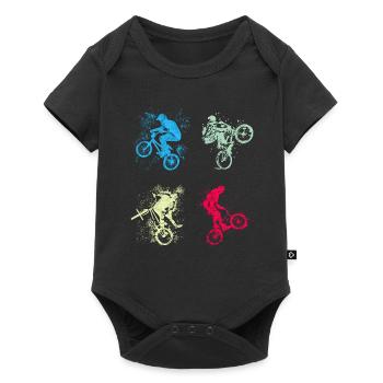 BMX / Bmx / bmx / idée cadeau / anniversaire - Body à manches courtes Premium Bébé - noir - Devant