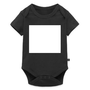 Modèle de texture d’arrière-plan blanc Personnaliser - Body à manches courtes Premium Bébé - noir - Devant
