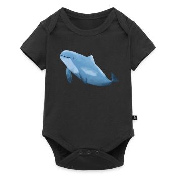 Schweinswal - Baby Premium Kurzarmbody - Schwarz - Vorne