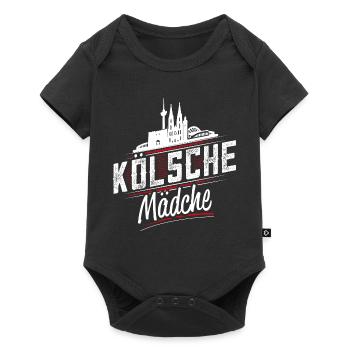 Kölsche Mädche - Kölsches Mädchen - Köln - Baby Premium Kurzarmbody - Schwarz - Vorne