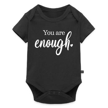 You are enough heart gift saying - Baby Premium short-sleeve bodysuit - black - Front