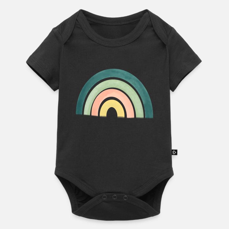 arc en ciel - Body à manches courtes Premium Bébé - noir