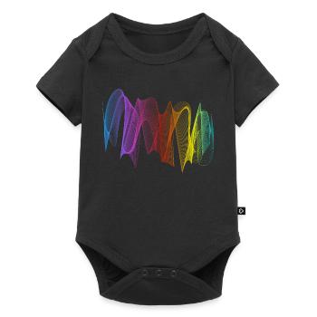 Lignes abstraites Design 07 - Body à manches courtes Premium Bébé - noir - Devant