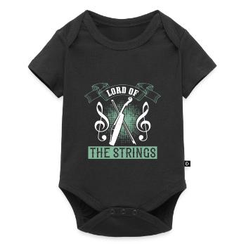 Violine - Lord of the strings - Baby Premium Kurzarmbody - Schwarz - Vorne
