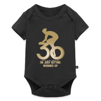 Radfahrer 30 Geburtstag - Baby Premium Kurzarmbody - Schwarz - Vorne