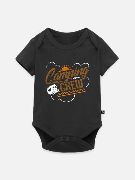Camper Camping Crew Team - Baby Premium Kurzarmbody - Schwarz