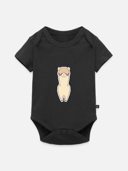 Llama - Baby Premium Kurzarmbody - Schwarz