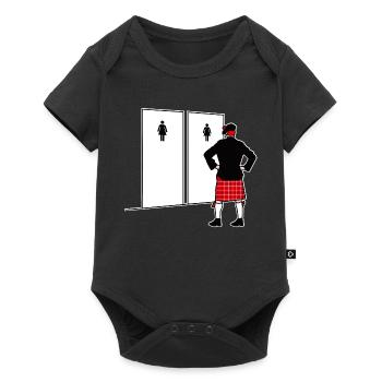 Funny Scotland Kilt Cornemuse Rock Toilett - Body à manches courtes Premium Bébé - noir - Devant