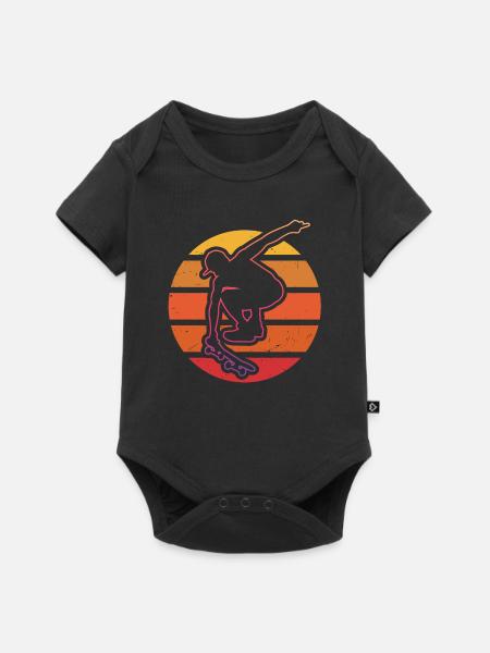 Skateboarder - Baby Premium Kurzarmbody - Schwarz