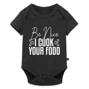 Cook Cook - Baby Premium short-sleeve bodysuit - black - Front