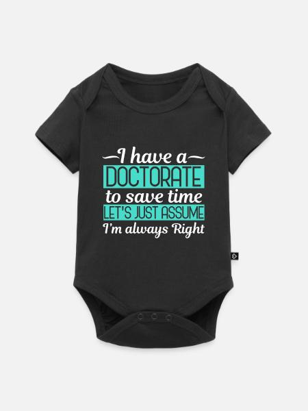 Promotion Doktorandenabschluss - Baby Premium Kurzarmbody - Schwarz