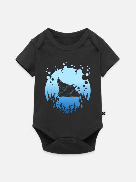 Manta Rochen - Baby Premium Kurzarmbody - Schwarz
