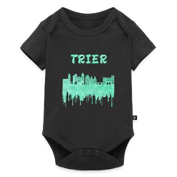 Trier Syline Design / Geschenkidee - Baby Premium Kurzarmbody - Schwarz - Vorne