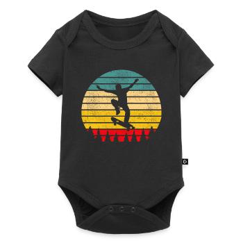 Skater Skateboard - Baby Premium short-sleeve bodysuit - black - Front