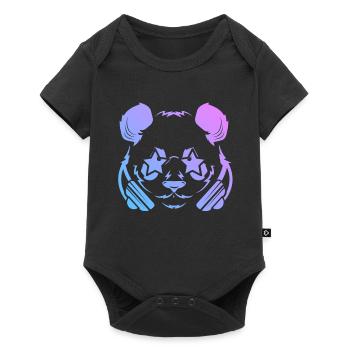 Panda Panda Bear - Baby Premium short-sleeve bodysuit - black - Front