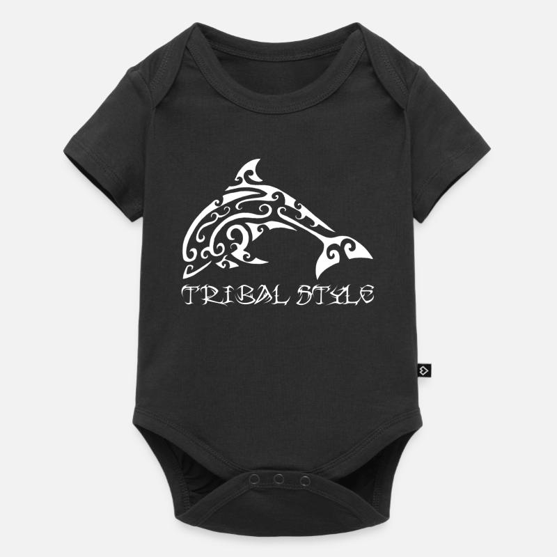 Dauphin blanc de Polynésie - Body à manches courtes Premium Bébé - noir