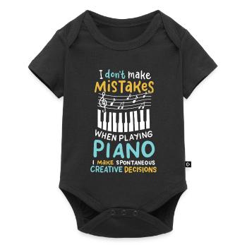Pianiste Pianiste Musiciens Musique Keyboard - Body à manches courtes Premium Bébé - noir - Devant
