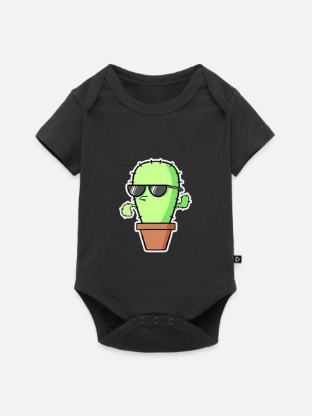 Cooler Kaktus - Baby Premium Kurzarmbody - Schwarz