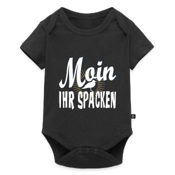 Norddeutsch Möwe - Moin ihr Spacken Oder was? - Baby Premium Kurzarmbody - Schwarz - Vorne