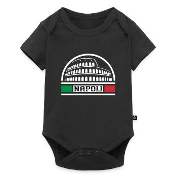 Insigne de drapeau italien Souvenir de voyage Napoli Italia - Body à manches courtes Premium Bébé - noir - Devant