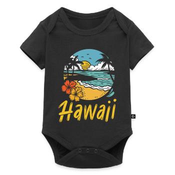 Hawaii Surfing Summer - Baby Premium short-sleeve bodysuit - black - Front