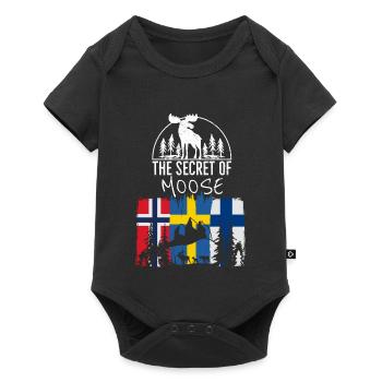 Le secret de l'orignal - Norvège - Suède - Finlande - Body à manches courtes Premium Bébé - noir - Devant