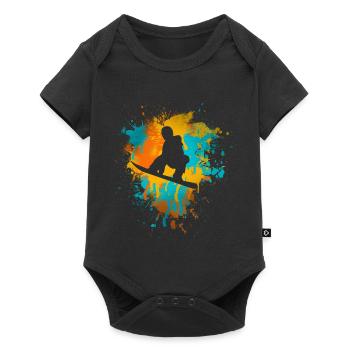 Snowboard - Baby Premium short-sleeve bodysuit - black - Front