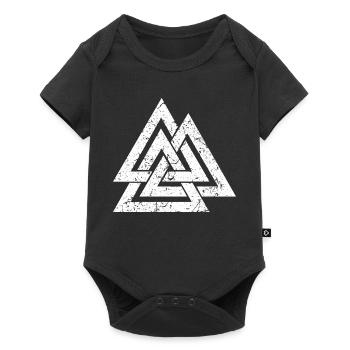 Symbole de Valknut - Vikings Celtes peuples germaniques - Viking - Body à manches courtes Premium Bébé - noir - Devant