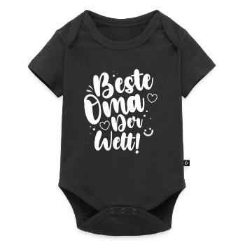 Beste Oma Der Welt! - Baby Premium Kurzarmbody - Schwarz - Vorne