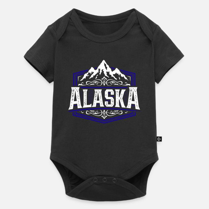 Alaska | Typographie de l'Alaska - Body à manches courtes Premium Bébé - noir